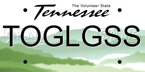 TOGLGSS Tennessee License Plate