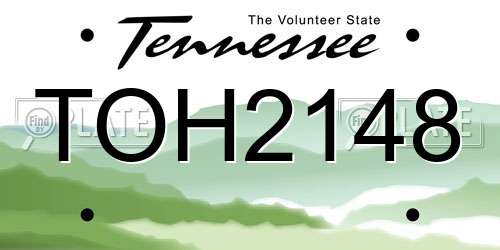 TOH2148 Tennessee License Plate