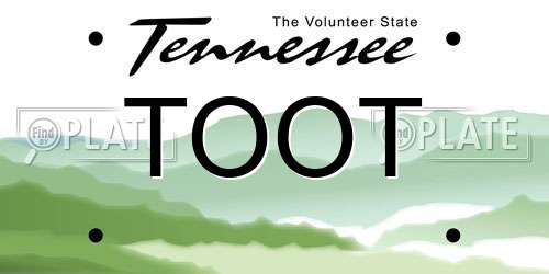 TOOT Tennessee License Plate