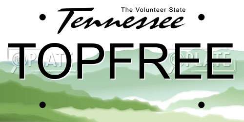 TOPFREE Tennessee License Plate