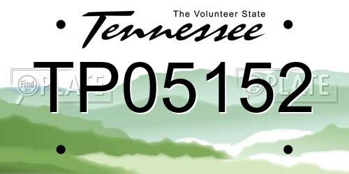 TP05152 Tennessee License Plate