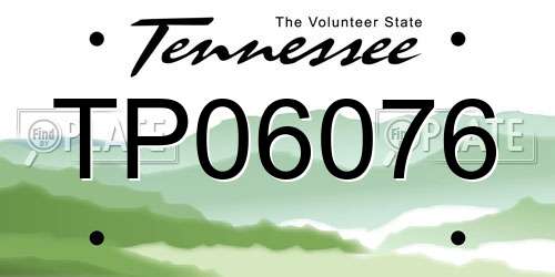 TP06076 Tennessee License Plate