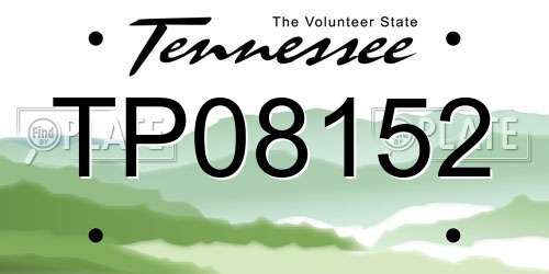 TP08152 Tennessee License Plate