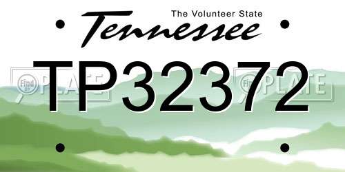 TP32372 Tennessee License Plate