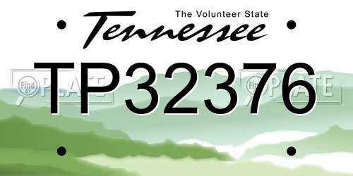 TP32376 Tennessee License Plate