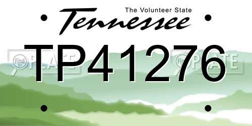TP41276 Tennessee License Plate