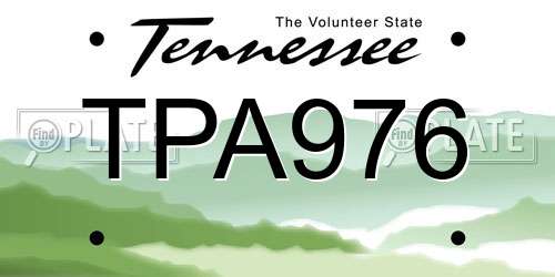 TPA976 Tennessee License Plate