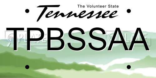 TPBSSAA Tennessee License Plate