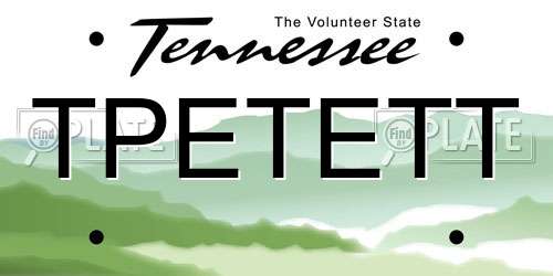TPETETT Tennessee License Plate