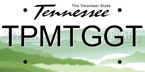 TPMTGGT Tennessee License Plate