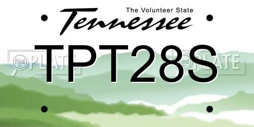 TPT28S Tennessee License Plate