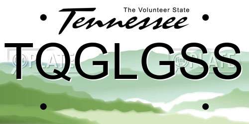 TQGLGSS Tennessee License Plate