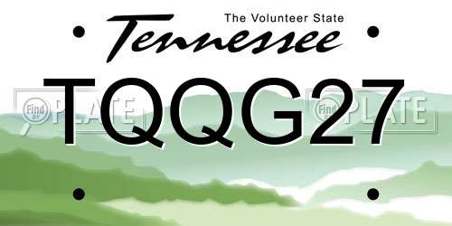 TQQG27 Tennessee License Plate