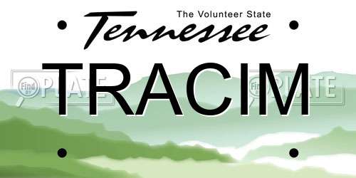 TRACIM Tennessee License Plate