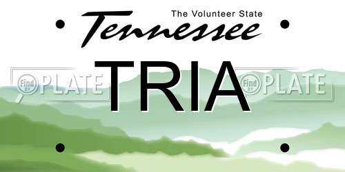 TRIA Tennessee License Plate