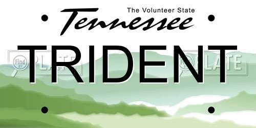 TRIDENT Tennessee License Plate