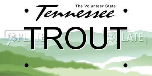 TROUT Tennessee License Plate