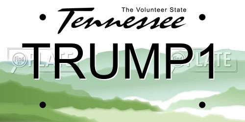 TRUMP1 Tennessee License Plate