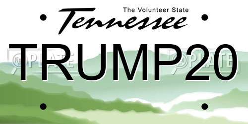 TRUMP20 Tennessee License Plate