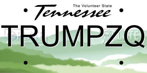 TRUMPZQ Tennessee License Plate