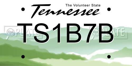 TS1B7B Tennessee License Plate