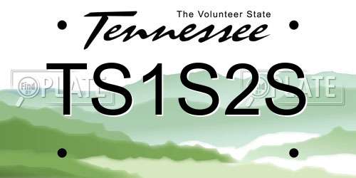 TS1S2S Tennessee License Plate