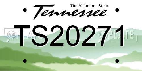 TS20271 Tennessee License Plate