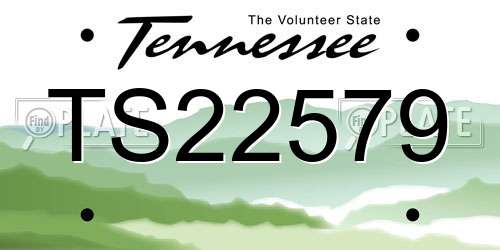 TS22579 Tennessee License Plate