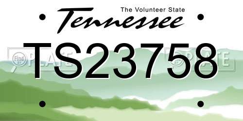TS23758 Tennessee License Plate