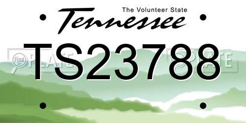TS23788 Tennessee License Plate
