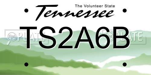 TS2A6B Tennessee License Plate