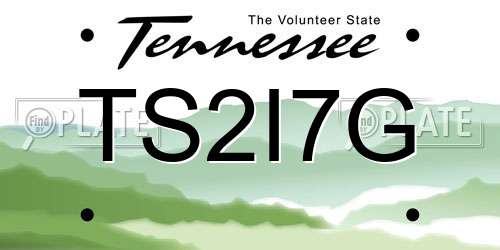 TS2I7G Tennessee License Plate