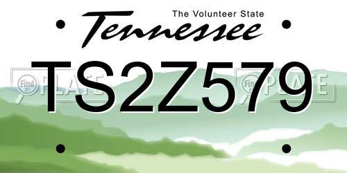 TS2Z579 Tennessee License Plate