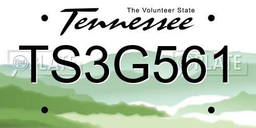 TS3G561 Tennessee License Plate