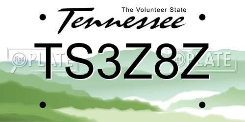 TS3Z8Z Tennessee License Plate
