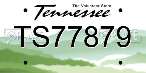 TS77879 Tennessee License Plate