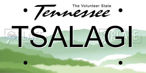 TSALAGI Tennessee License Plate