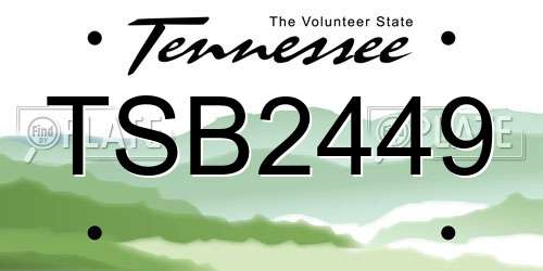 TSB2449 Tennessee License Plate