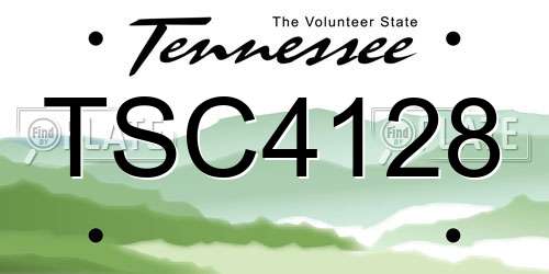 TSC4128 Tennessee License Plate