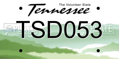 TSD053 Tennessee License Plate