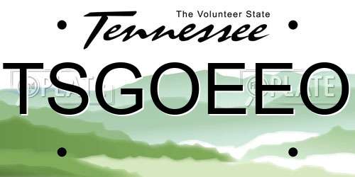 TSGOEEO Tennessee License Plate