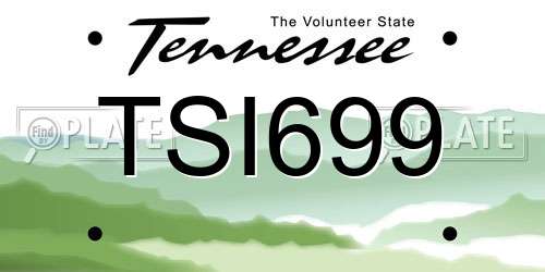 TSI699 Tennessee License Plate