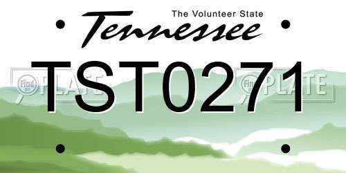 TST0271 Tennessee License Plate