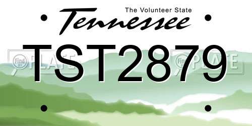 TST2879 Tennessee License Plate