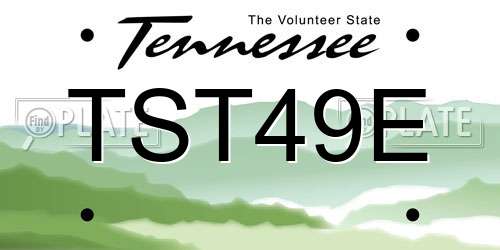 TST49E Tennessee License Plate