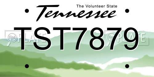 TST7879 Tennessee License Plate