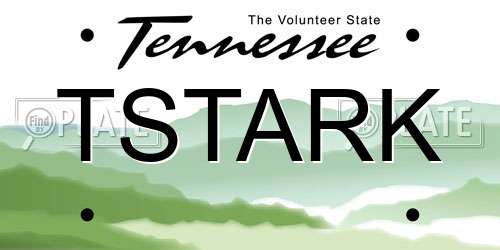 TSTARK Tennessee License Plate