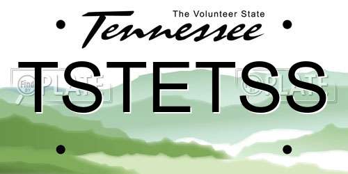 TSTETSS Tennessee License Plate
