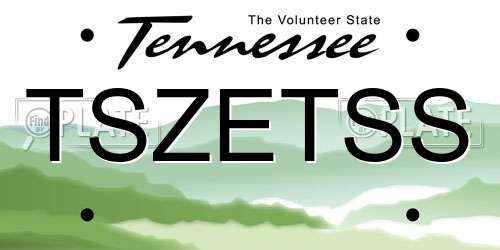 TSZETSS Tennessee License Plate