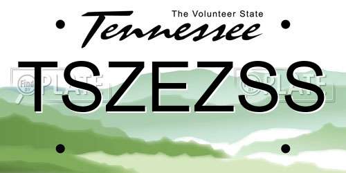 TSZEZSS Tennessee License Plate